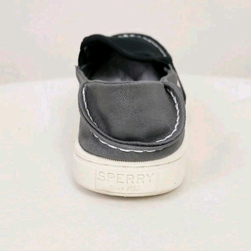 Sperry Kids Salty Washable Loafers Slip-on Shoes Size 4 Black Casual Easy Gray - Picture 5 of 7
